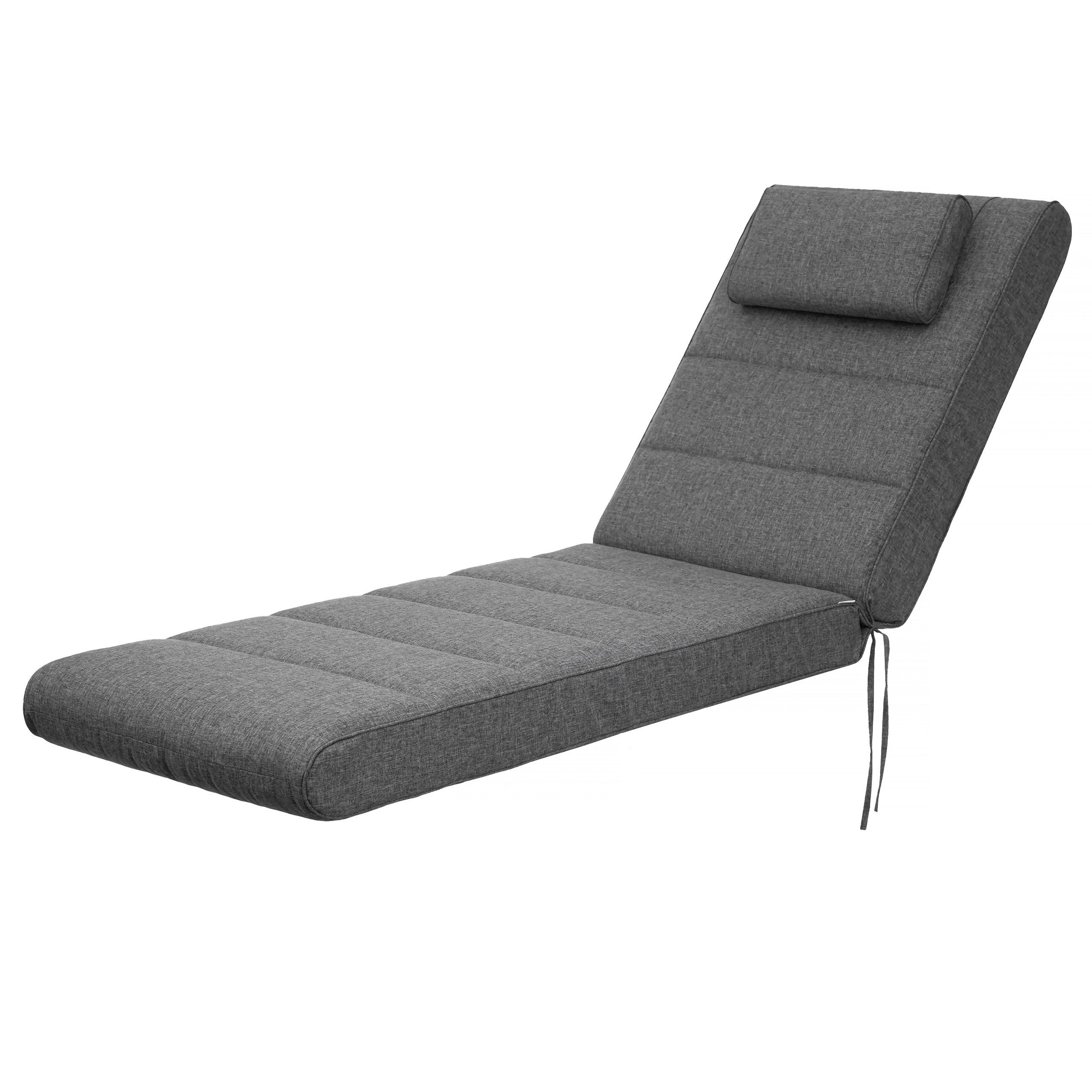 Hobbygarden Polsterauflage Liegenauflage 204x60x10 cm „Malaga“ – extra dicke Gartenliege Auflage, wasserdicht wendbar, für Sonnenliege & Deckchair Made in EU