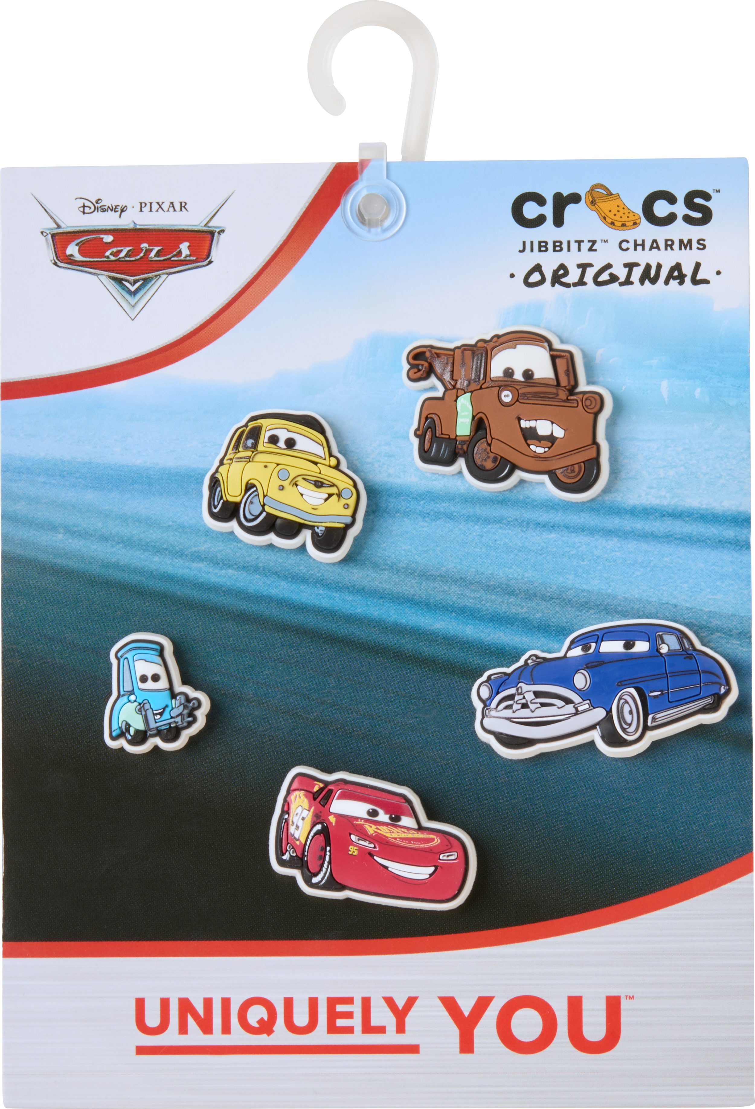 Crocs Schuhanstecker Jibbitz™ Pixar Cars (Set, 5-tlg., Kein Spielzeug. Nicht für Kinder unter 3 Jahren geeignet), Cars Motive zum Anstecken, Charm, Anstecker für Crocs Schuhe