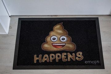Fußmatte emoji- Shit happens Türmatte 60x40 cm, Rockbites, Rechteckig, Höhe: 3 mm