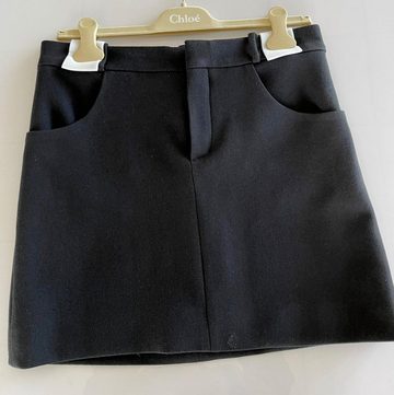 Chloé Karorock Chloé Paris Womens Iconic Cult Wool Silk Mini Skirt Minirock Rock Bnwt