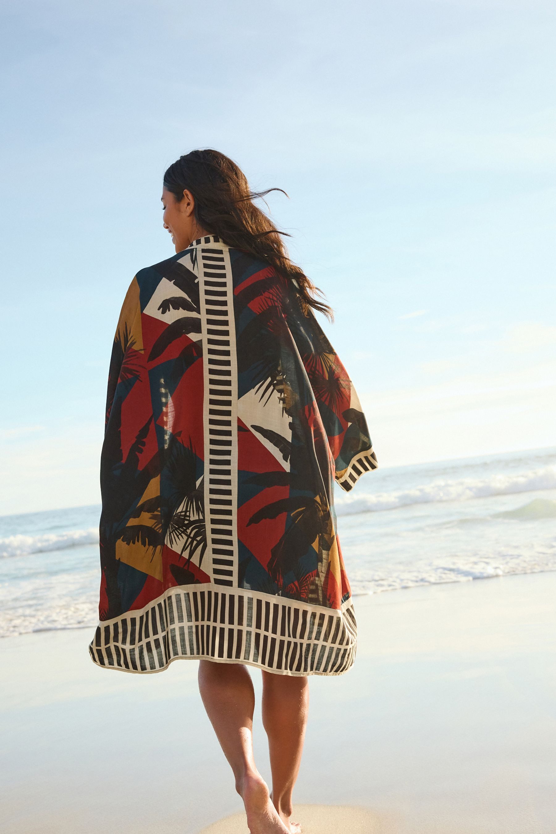 Next Kimono Lange Kimono-Jacke, Viskose (LENZING™ günstig online kaufen