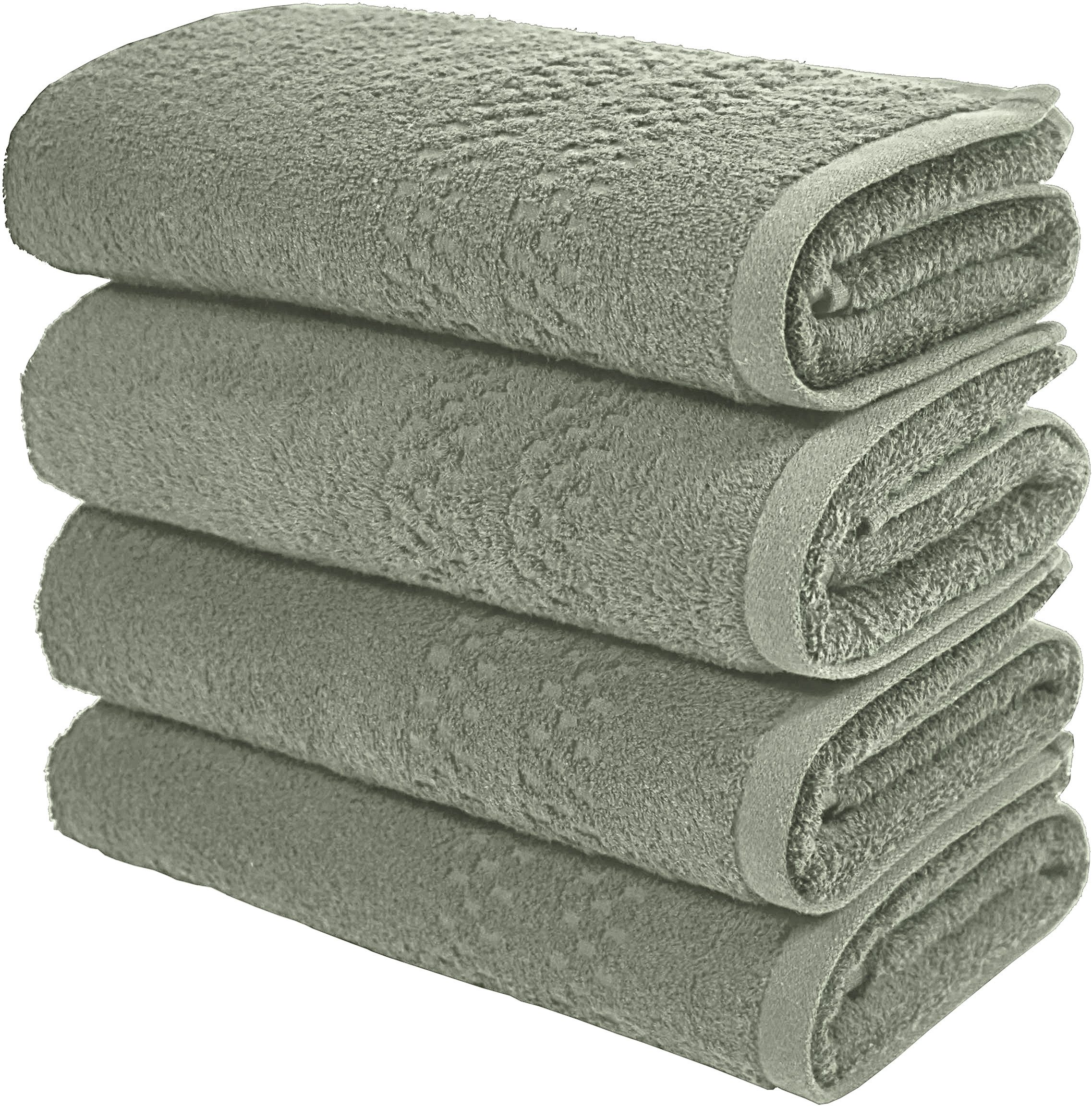 OTTO home Handtuch Regona, Handtücher 50x100cm, als Uni-Set und mit Karomuster, 500gr/m², Frottier (Set, 4-St), Premium Handtücher mit Bordüre, Set, 100% Baumwolle, 5 Jahre Garantie