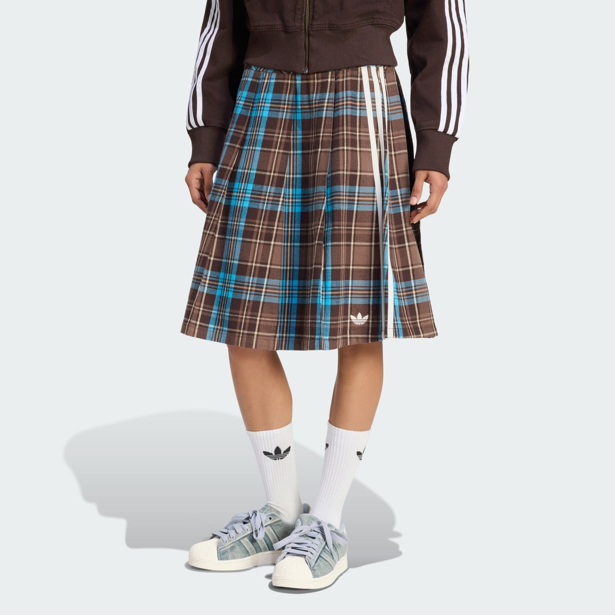 adidas Originals Faltenrock PLEATED CHECK ROCK (1-tlg)