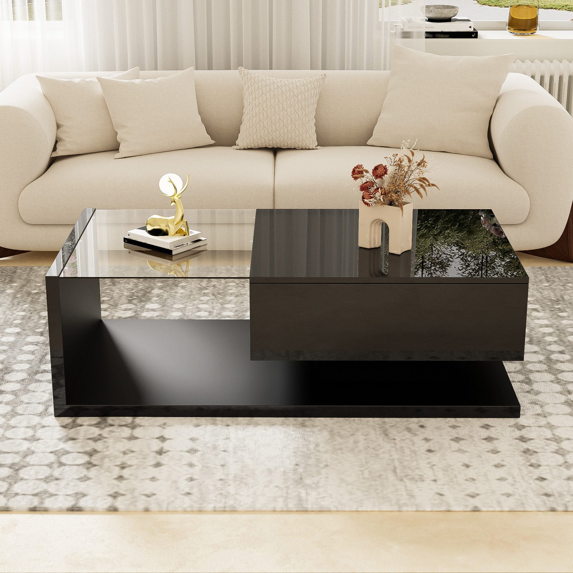 Celya Couchtisch Beistelltische, Couchtische mit Glas günstig online kaufen