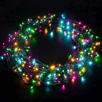 Elegear LED-Lichterkette »Bunt LED Lichterkette Außen 100M 1000 LEDs Weihnachtsbeleuchtung«, 200-flammig, 20M 200LEDs Lichterkette für Weihnachten