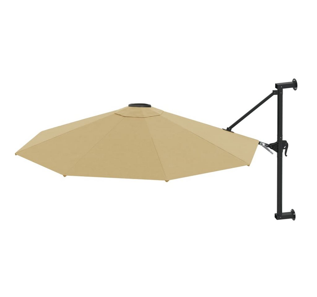Thumbnail - vidaXL Sonnenschirm Sonnenschirm zur Wandmontage mit Metall-Mast 300 cm Taupe