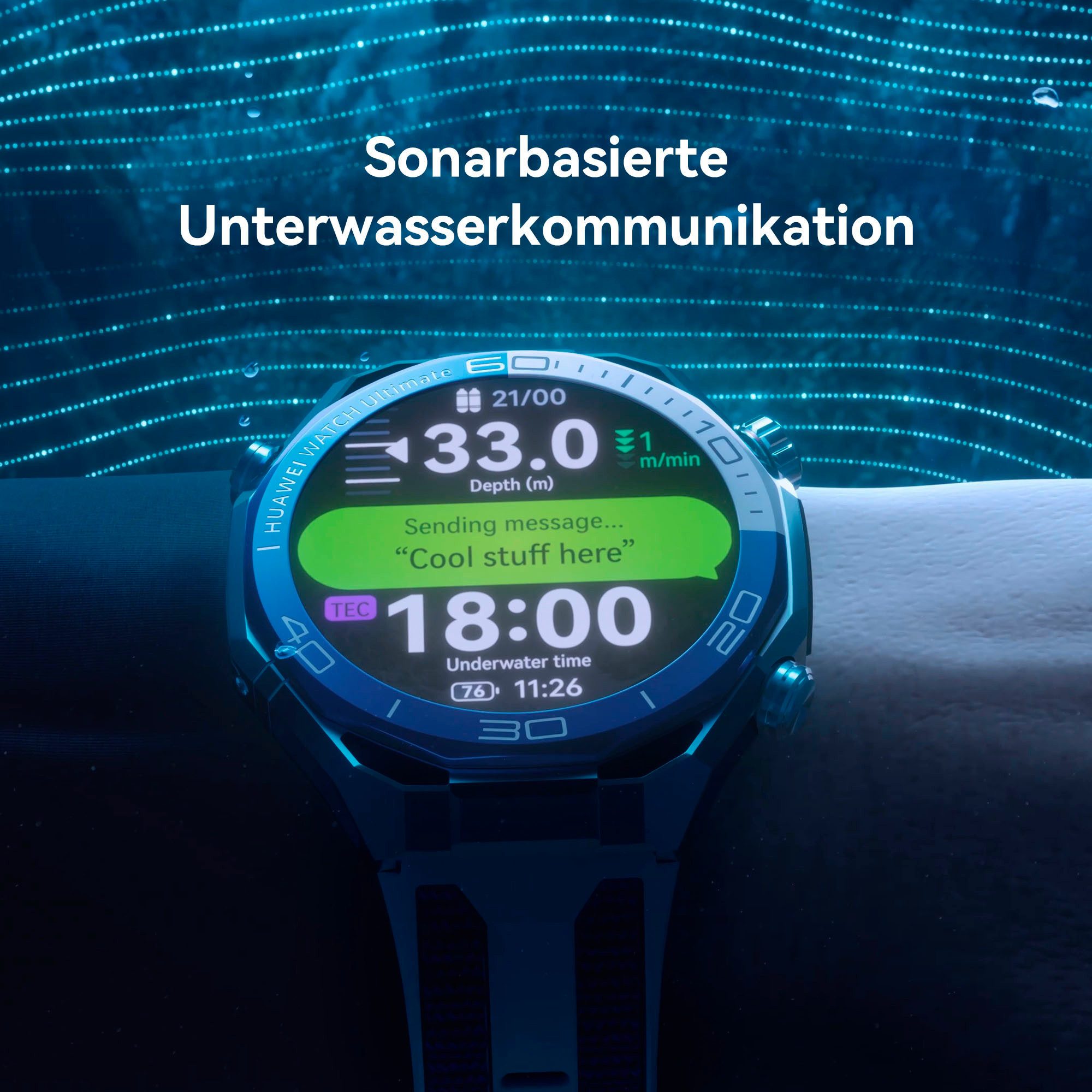 Huawei WATCH Ultimate 2 Smartwatch (3,8 cm/1,5 Zoll, Harmony OS), Unterwasserkommunikation, X-TAP Gesundheitssensor,eSIM-Mobilfunkanrufe