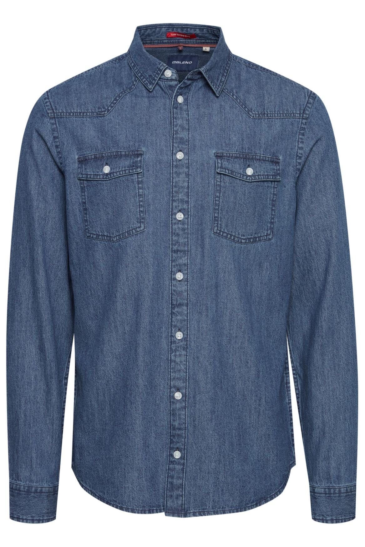 Blend Langarmhemd BLEND BHNANTES - Denim günstig online kaufen