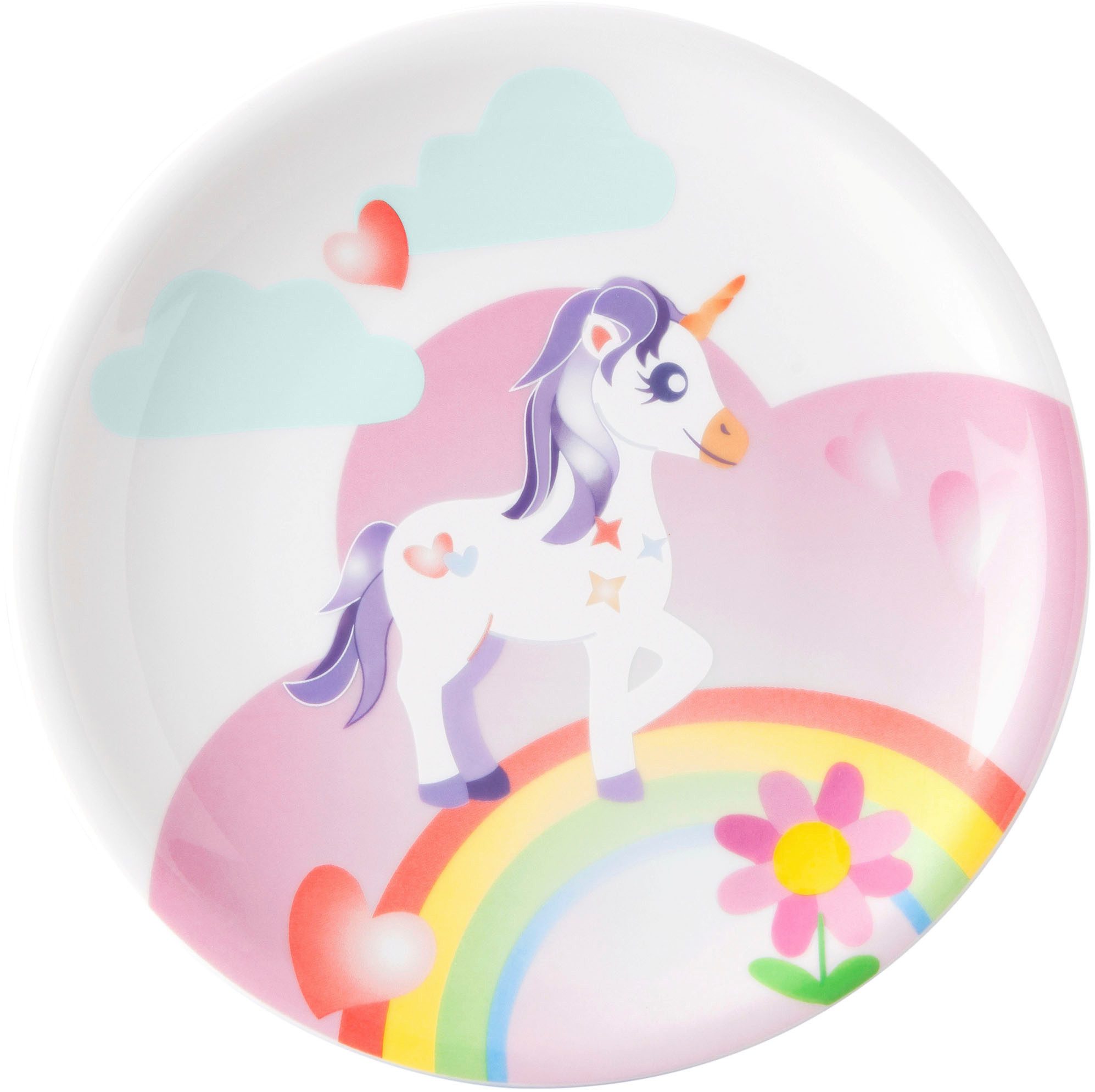 Seltmann Weiden Frühstücksteller Compact - Mein kleines Einhorn, (1 St), rund 19 cm