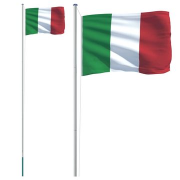 vidaXL Fahne Flagge Italiens mit Mast 6,23 m Aluminium
