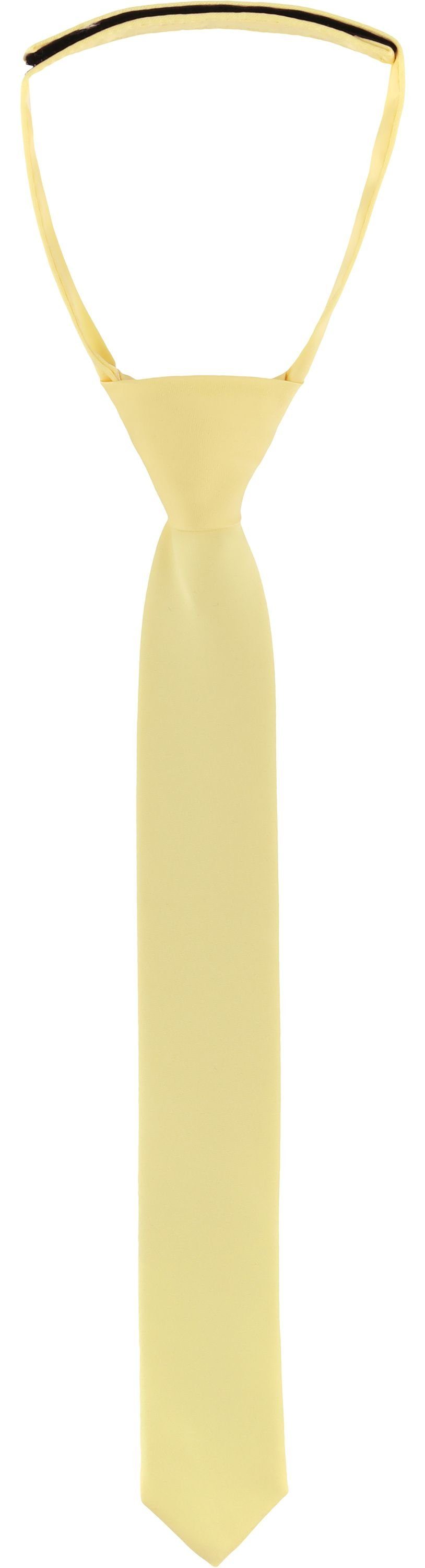 Ladeheid Krawatte Kinder Jungen Krawatte KJ (31cm x 4cm) (Set, 1-St) Gelb