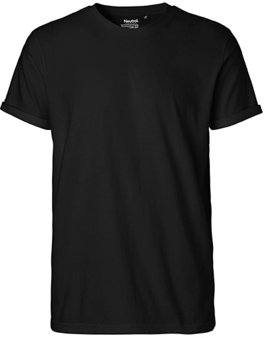 Neutral Rundhalsshirt Herren Roll Up Sleeve T-Shirt / 100% Fairtrade Baumwolle