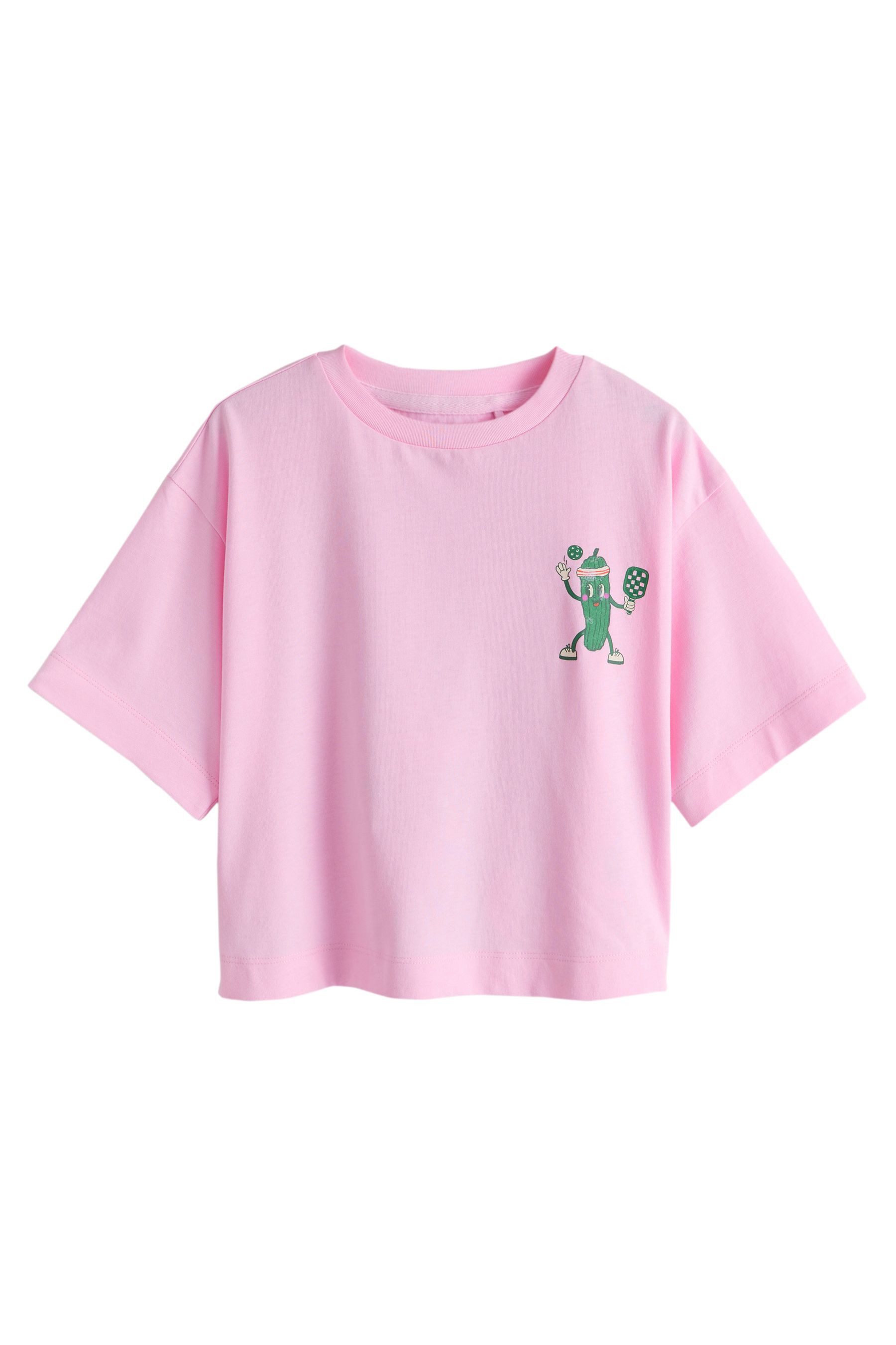 Oversize-Shirt Kastiges Oversized Fit T-Shirt mit Grafik
