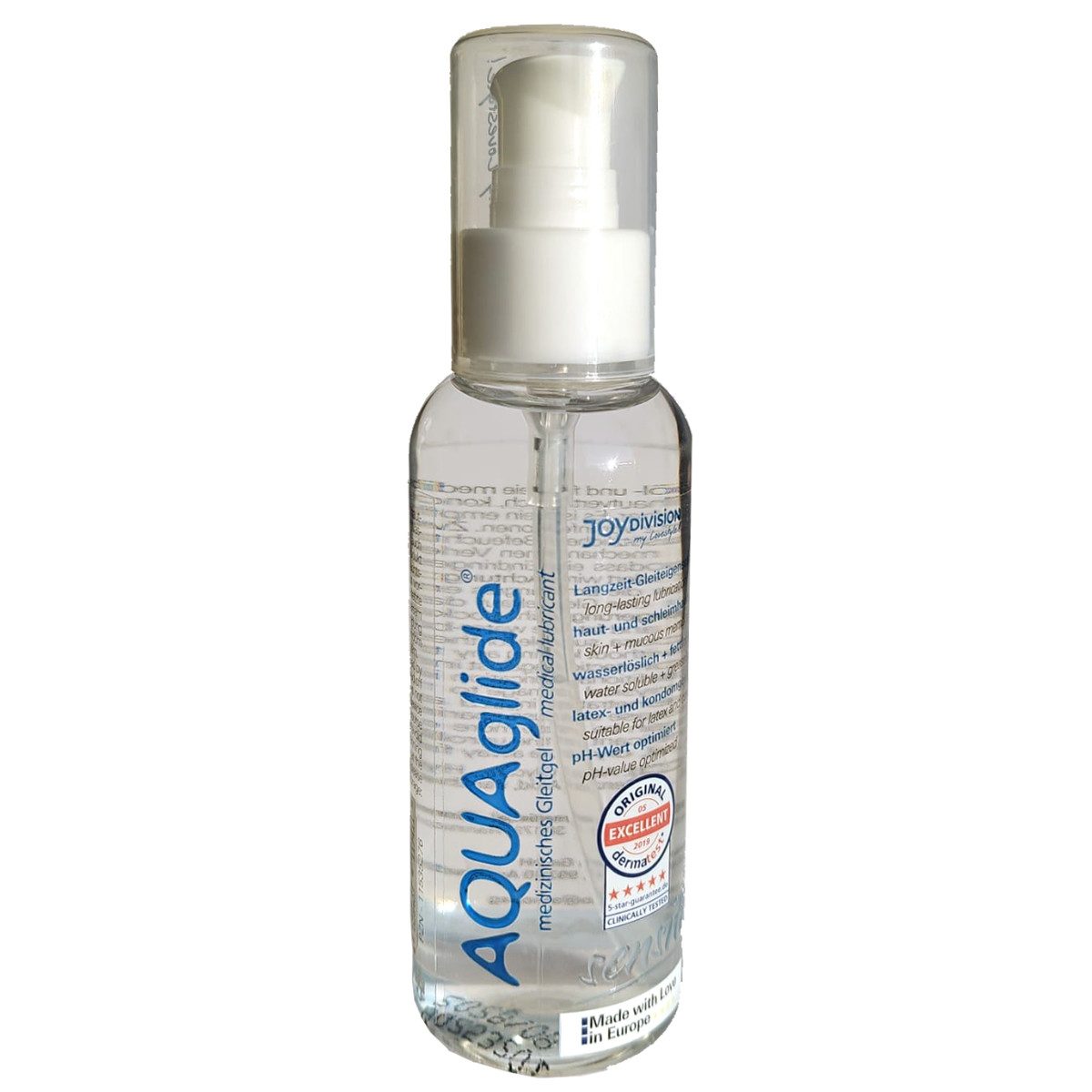 JOYDIVISION Gleitgel Original AQUAglide Sensitive, Flasche mit 125ml, 1-tlg., hypoallergenes Gleitgel für empfindliche Haut