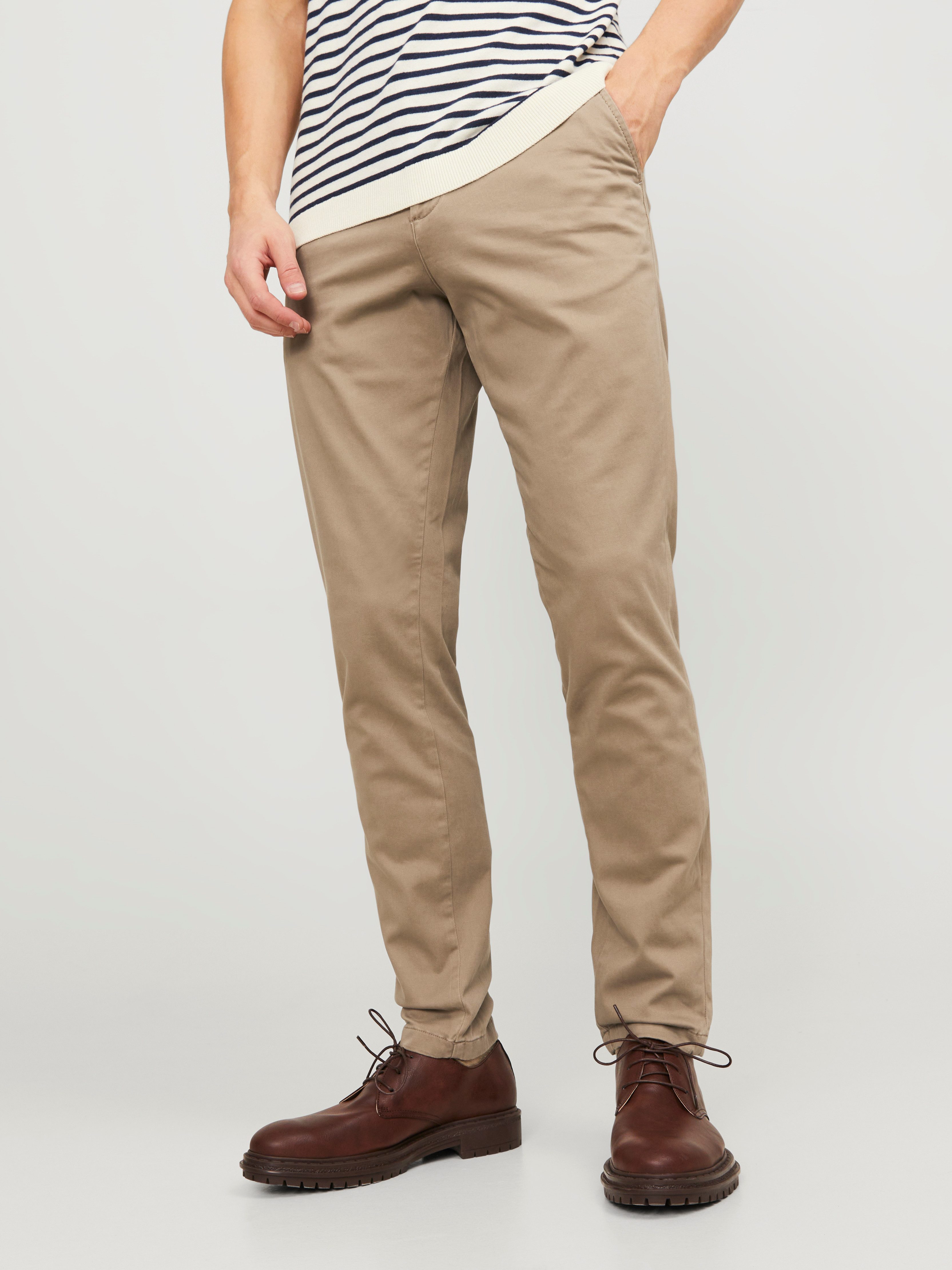 Jack & Jones Chinohose JJIMARCO mit Badge und hohem Tragekomfort unifarben, modisch, slim fit, Baumwollmischung