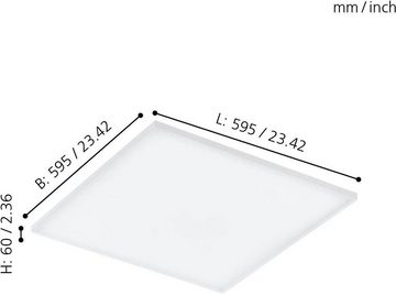 EGLO LED Panel TURCONA, LED fest integriert, Warmweiß, rahmenlos, flaches Design