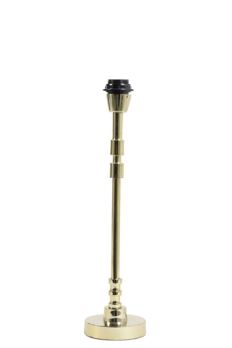 Dirk Davids Leuchten GmbH Tischleuchte Tischlampe Rund Poliert Gold Tischleuchte Höhe 47cm, E27