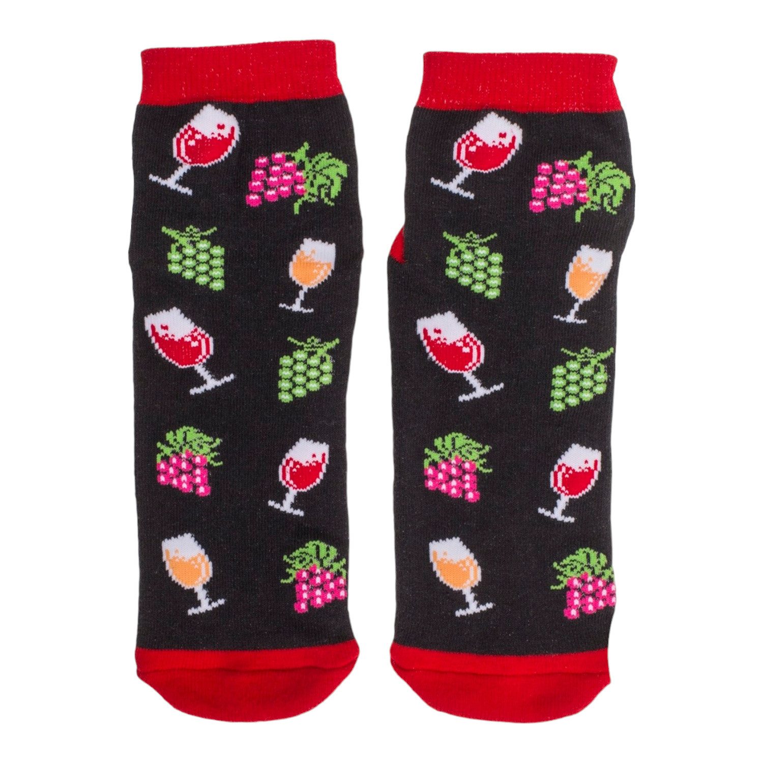 Freizeitsocken Socken Wein Geschenk Wein Strumpf mit ABS Sohle in 36-45 im Paar
