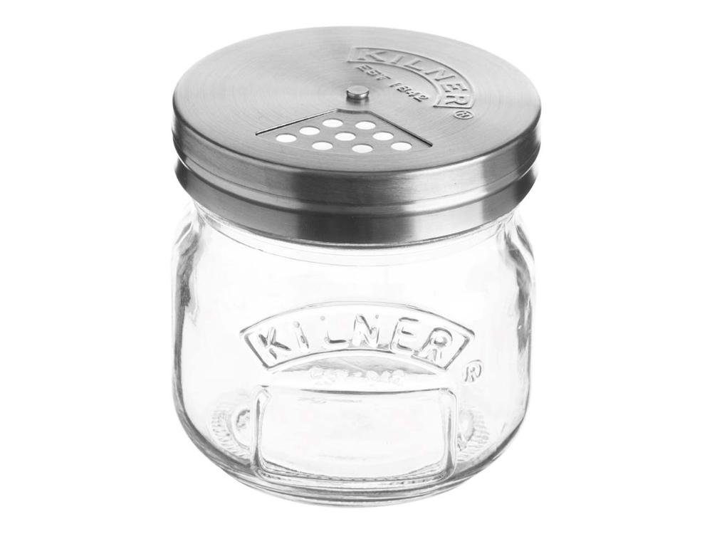 KILNER Vorratsdose KILNER Vorratsglas mit Streuer, Glas, Edelstahl