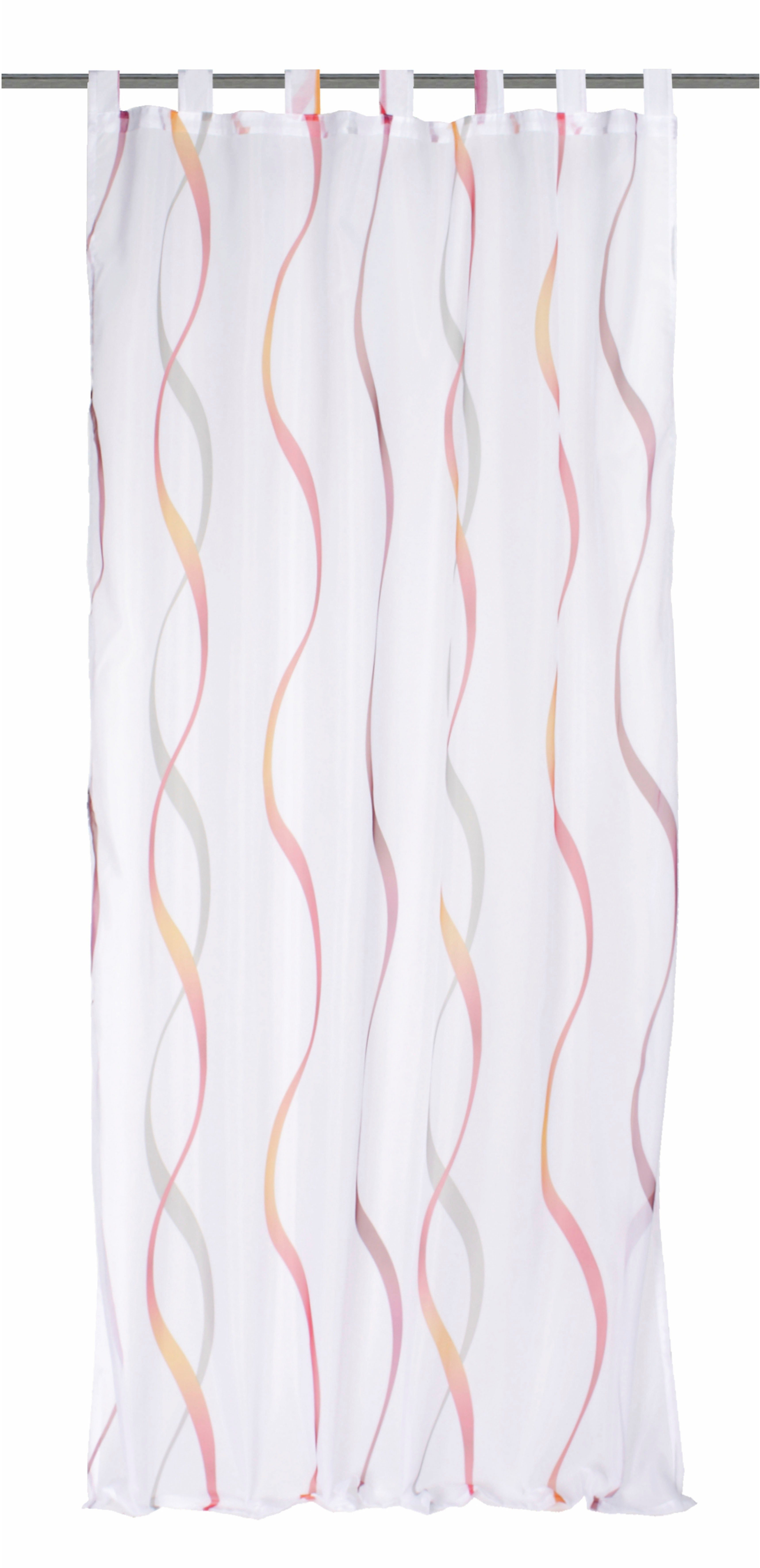 HOME WOHNIDEEN Vorhang SCHLAUFENSCHAL (1 St), Schlaufen, transparent, Voile, Schlaufenschal bedruckt