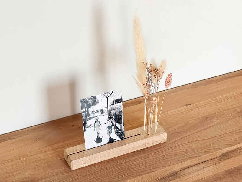FlowerBar by Trockenblumen-Manufaktur Bilderleiste FlowerBar® Memories “FATA MORGANA” mit Wandhalterung, für 1 Bilder (Set), Fotoleiste mit Trockenblumen