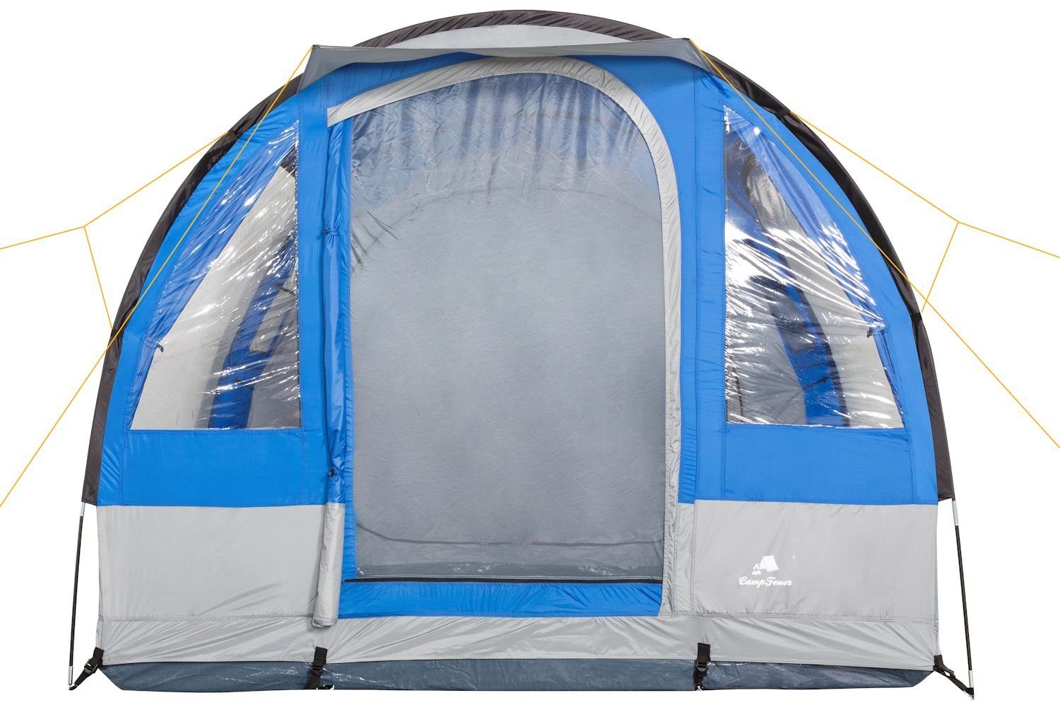 Tunnelzelt Zelt mm Blau/Grau, 4 CampFeuer Personen, Wassersäule, 4 für Smart 2000 Tunnelzelt Personen: