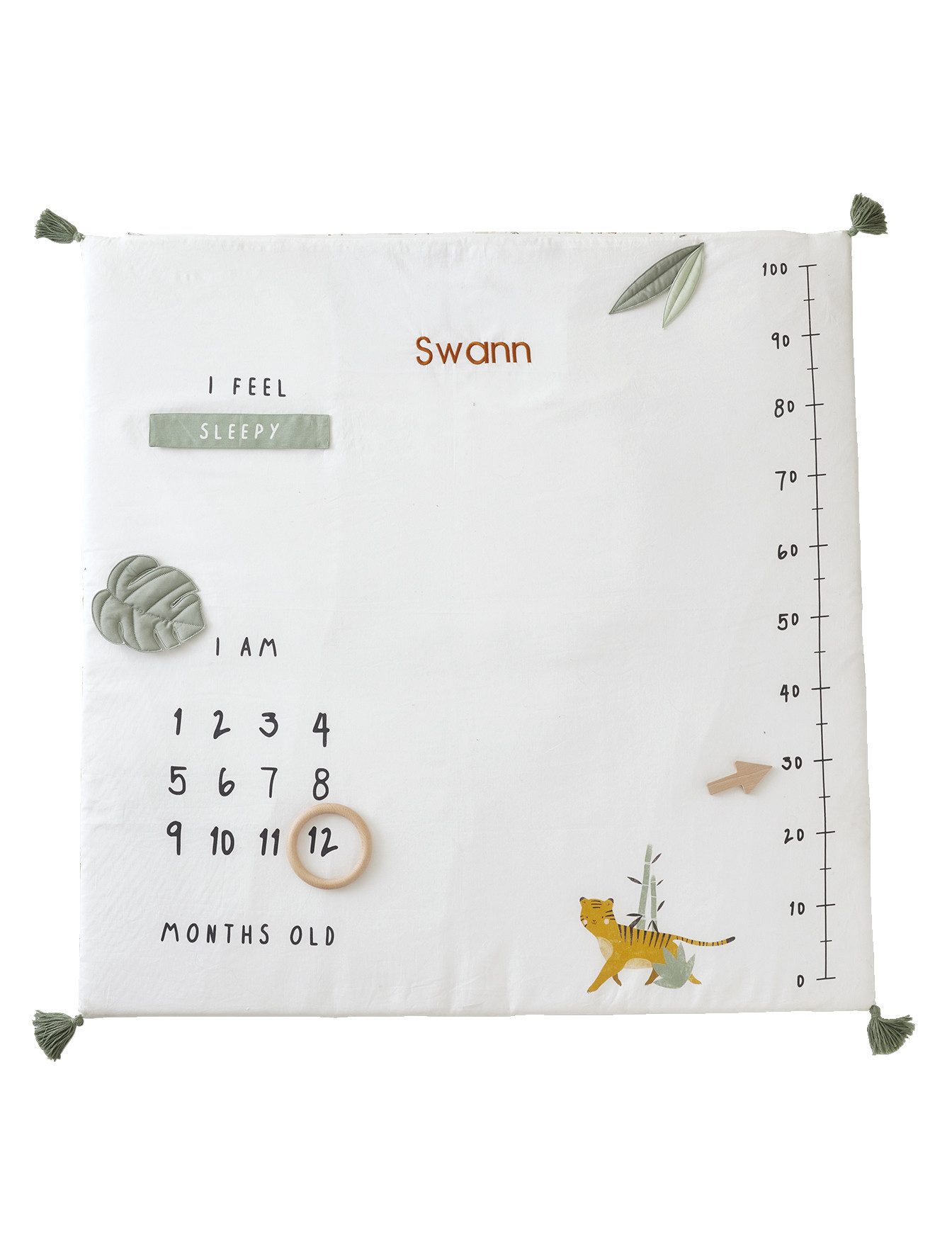 Babydecke Baby Meilenstein-Decke PANDAFREUNDE, vertbaudet günstig online kaufen