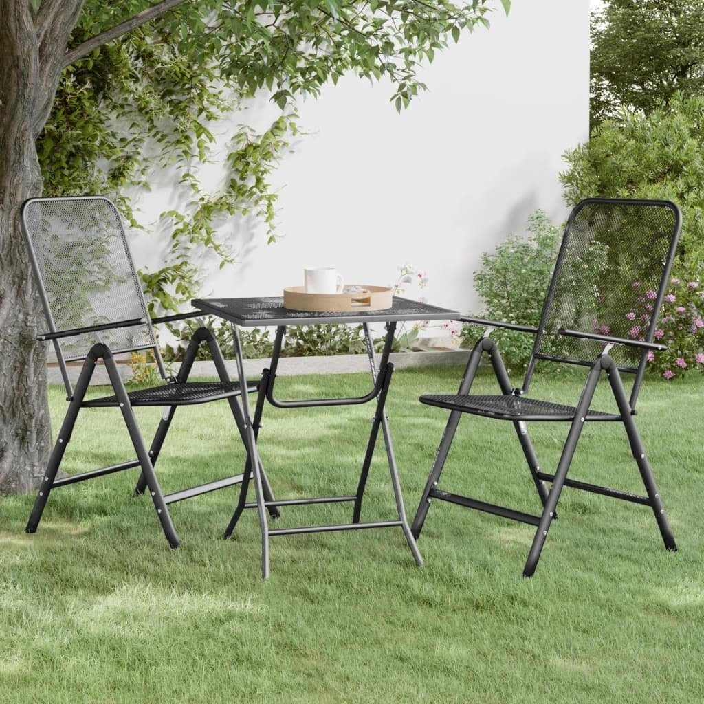 vidaXL Gartentisch Gartentisch 60x60x72 cm Streckmetall Anthrazit (1-St)