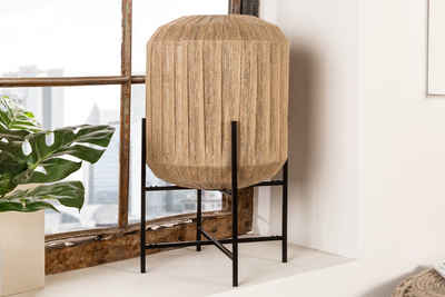 riess-ambiente Tischleuchte PURE NATURE 28cm natur, Ein-/Ausschalter, ohne Leuchtmittel, Wohnzimmer · Papier-Rattan · Metall · Esszimmer