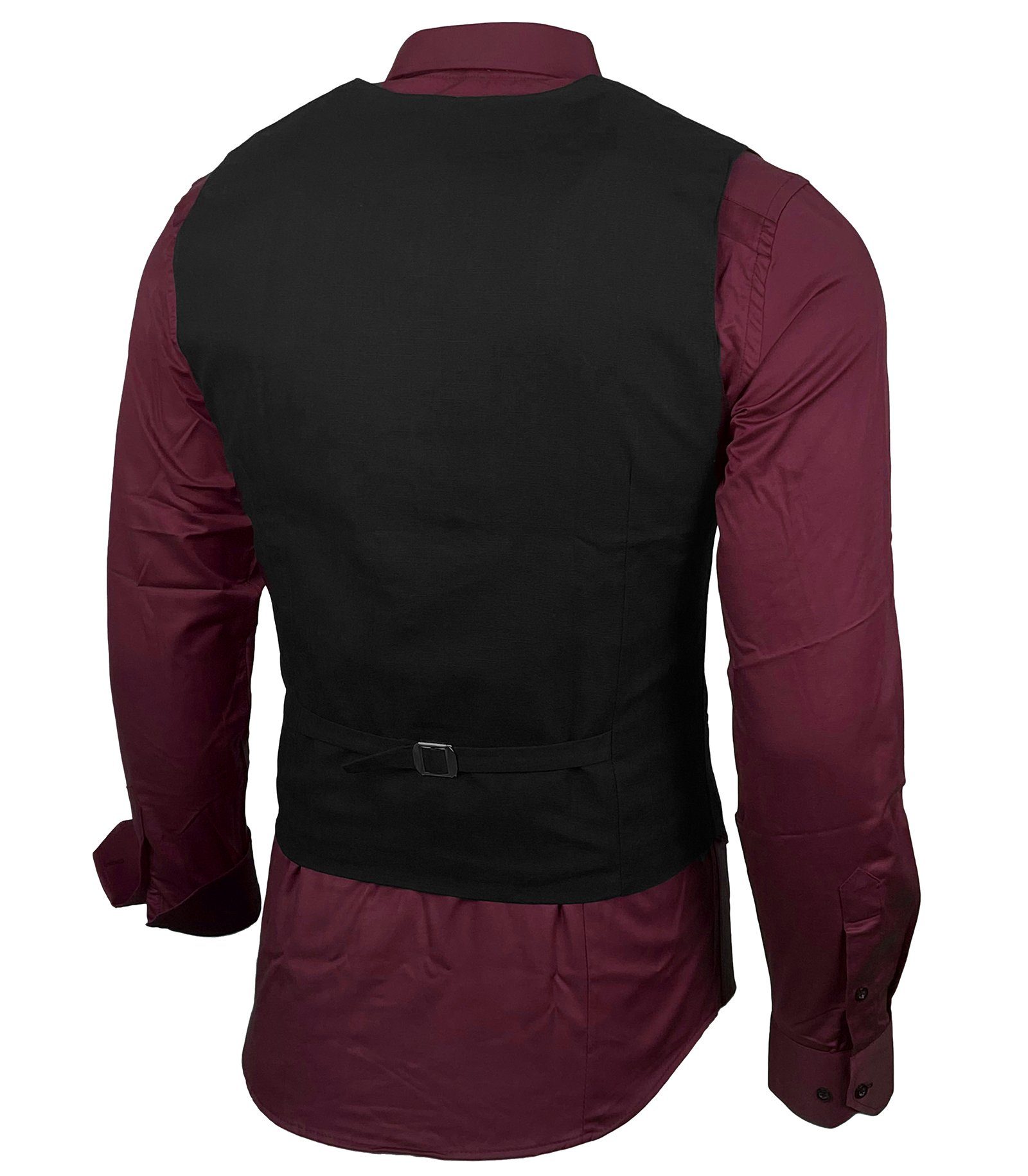 Baxboy Langarmhemd Baxboy Hemd/Weste/Krawatte Set Business Herrenanzug-Set HWKR B-101 – Bild 3 von 4
