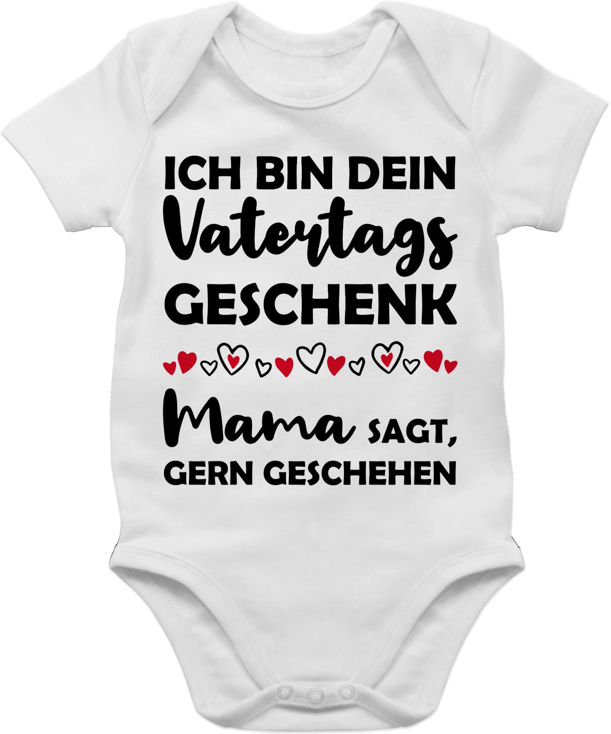 Shirtracer Shirtbody 1 sagt, gern Baby geschehen Weiß Geschenk Mama bin Vatertag Ich Vatertagsgeschenk dein