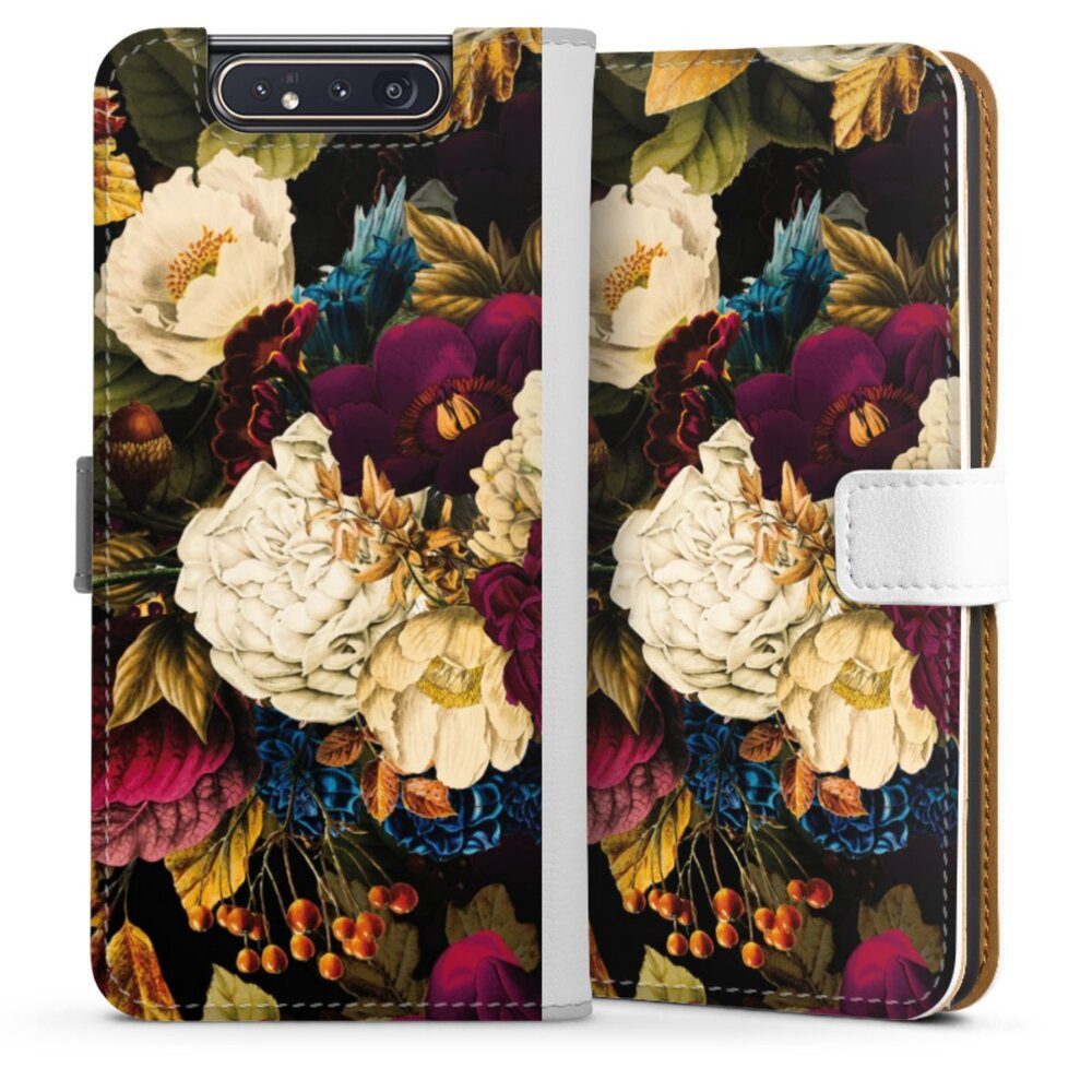 Handyhülle Vintage Blumen Muster Dark Vintage Flowers