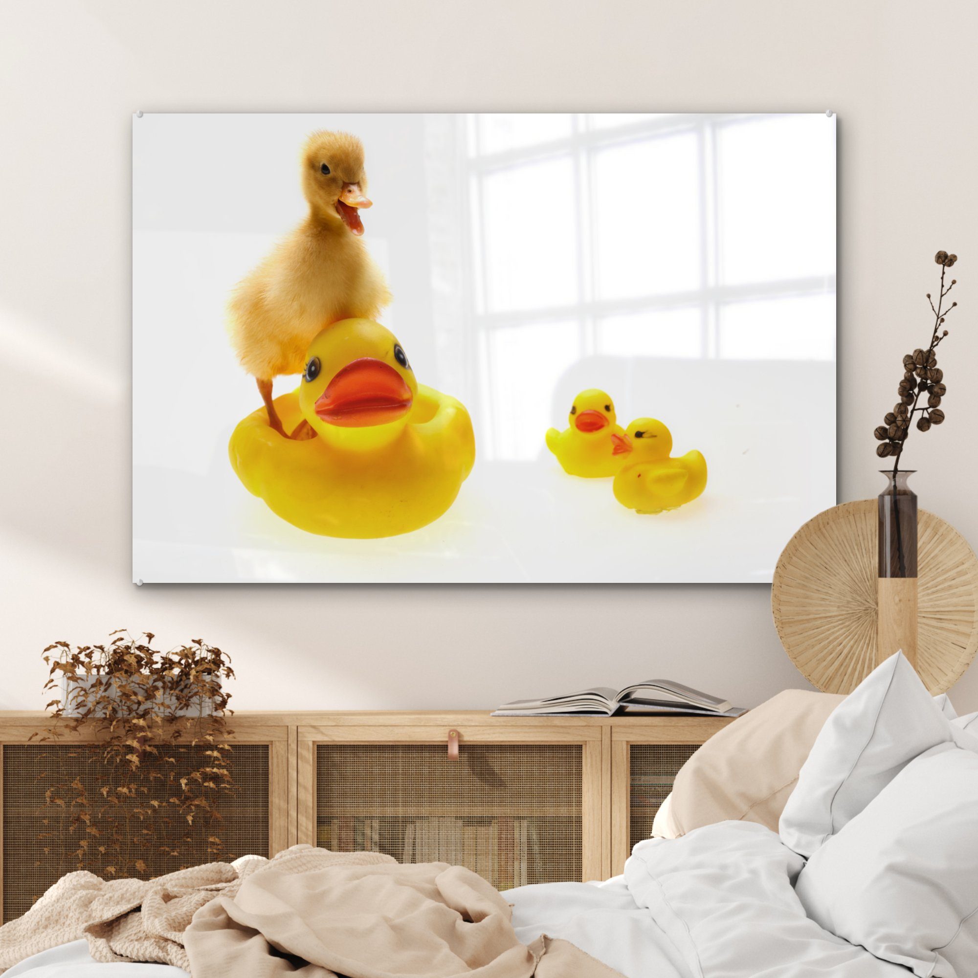 & MuchoWow St), der Schlafzimmer in Baby-Ente (1 Wohnzimmer Acrylglasbilder Badewanne, Acrylglasbild