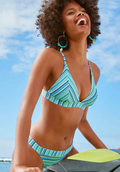 LASCANA Triangel-Bikini mit glitzernden Streifen