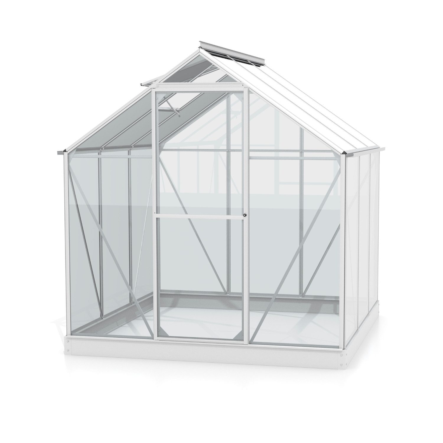 Vitavia Gewächshaus Triton 3800, 3 mm Wandstärke, mit 3 mm Einscheibensicherheitsglas, inkl. Regenrinne