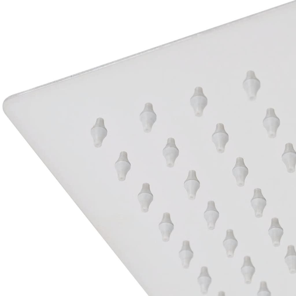 vidaXL Regenduschkopf Regenbrause Edelstahl 30x30 cm Quadratisch, (1-tlg), Duschkopf 30x30cm Eckig Kopfbrause Regendusche Regenbrause Brausekopf – Bild 5 von 5
