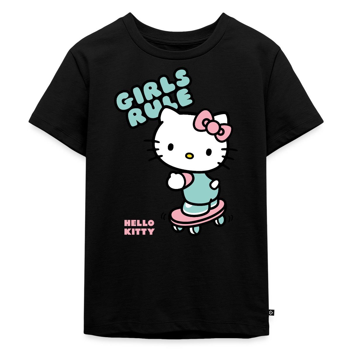 T-Shirt Hello Kitty Auf Skateboard Girls Rule Kinder Premium T-Shirt
