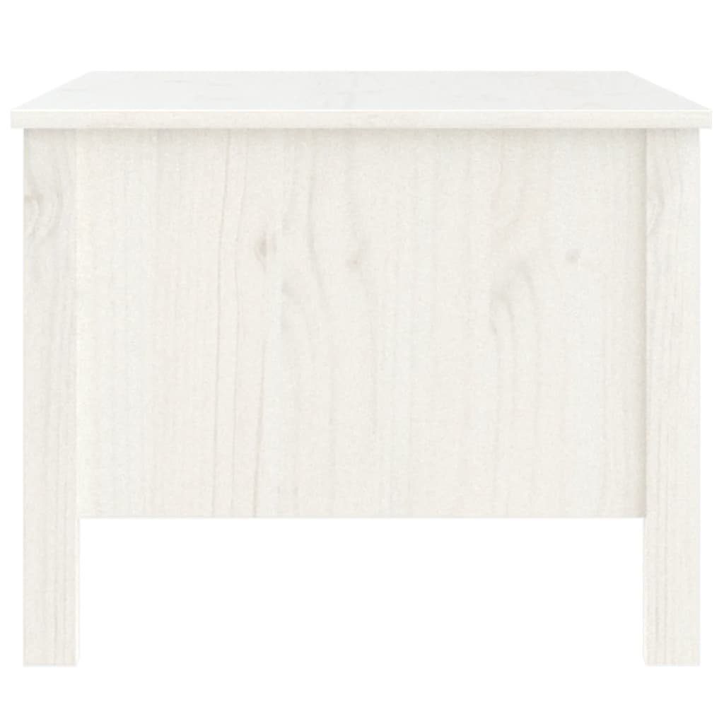 vidaXL Couchtisch Couchtisch Weiß Massivholz (1-St) cm | 100x50x40 Weiß Kiefer Weiß