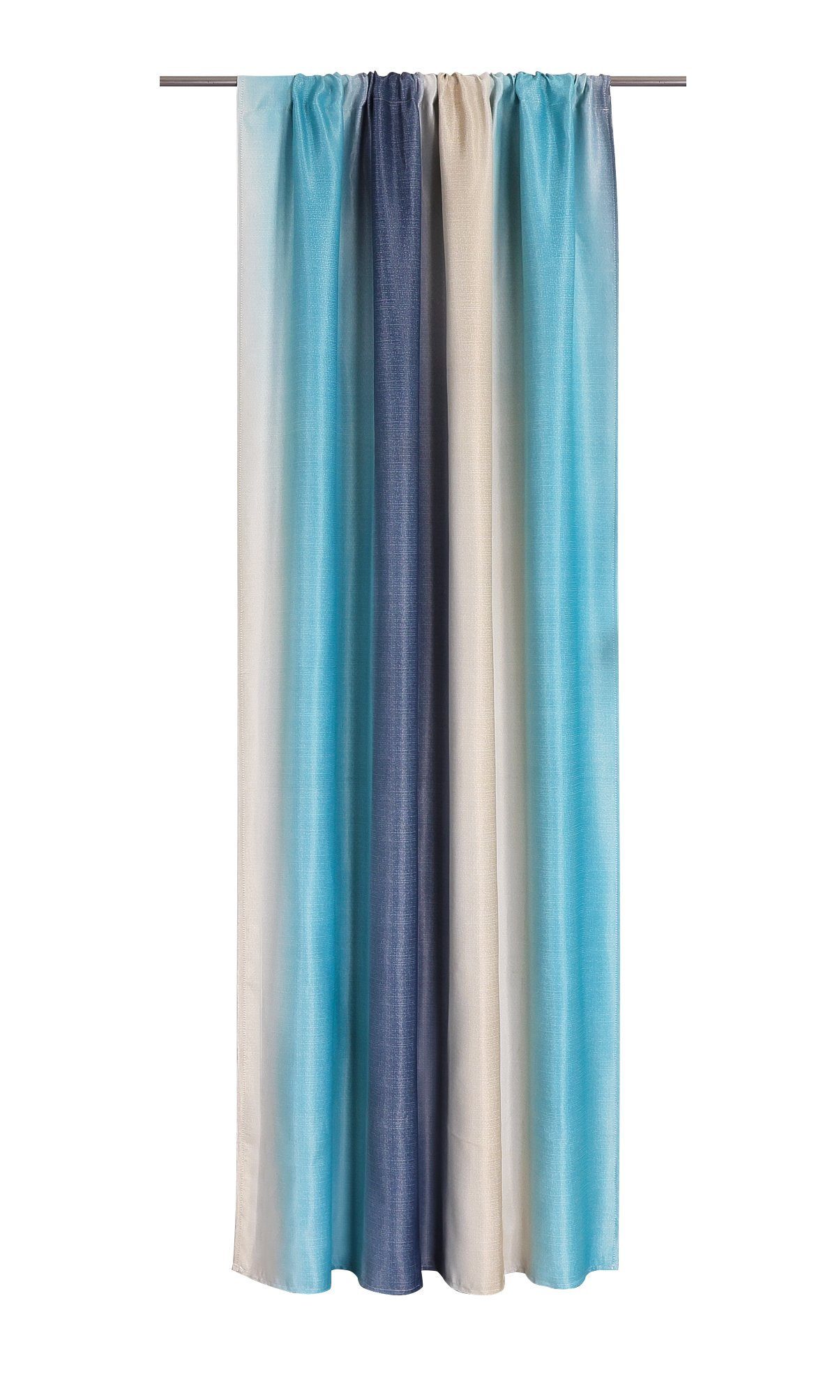 Vorhang, (1 St), Joyswahl, blickdicht, Farbelauf blau Stangendurchzug
