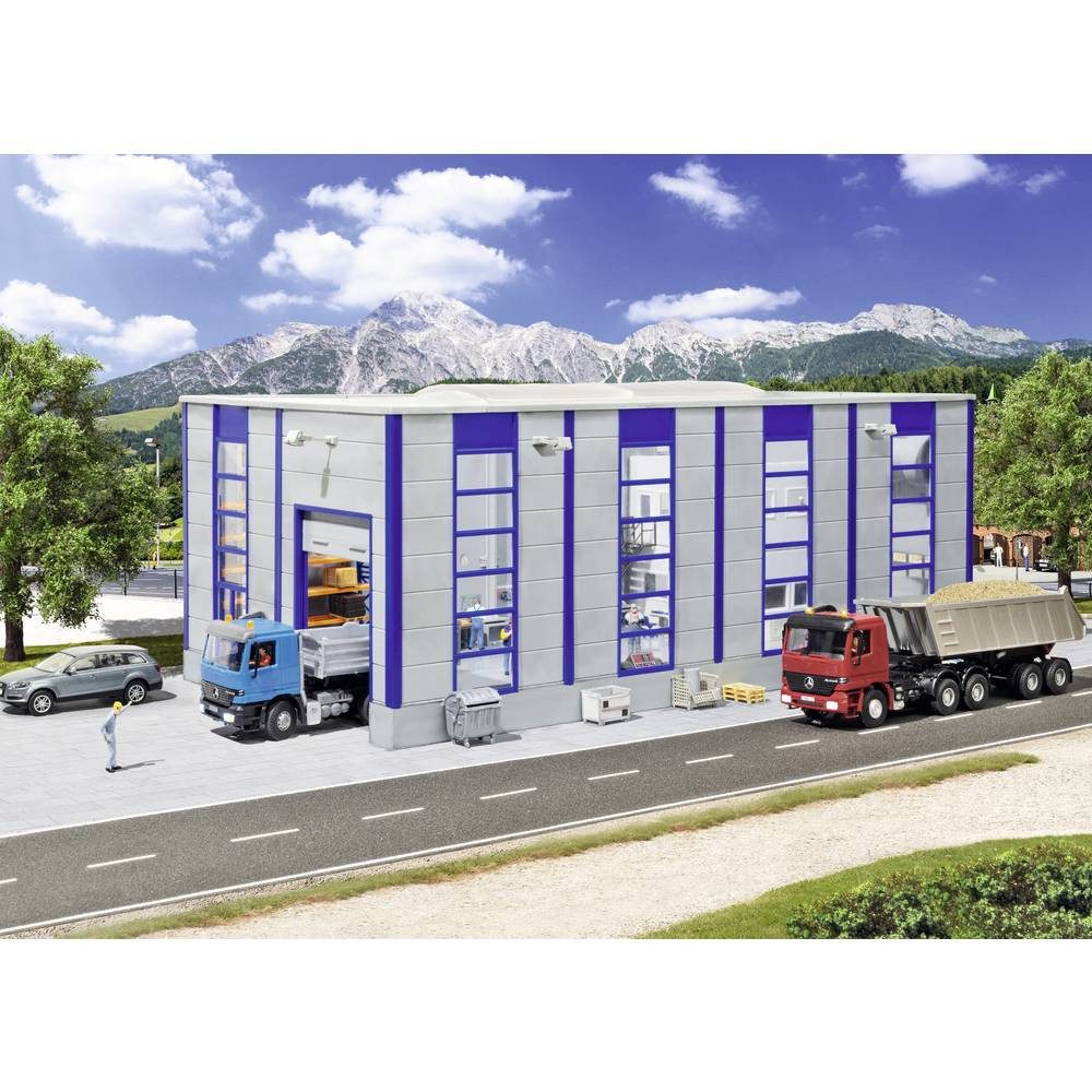 Kibri Modelleisenbahn-Gebäude 39254 H0 LKW Reparaturhalle, modern