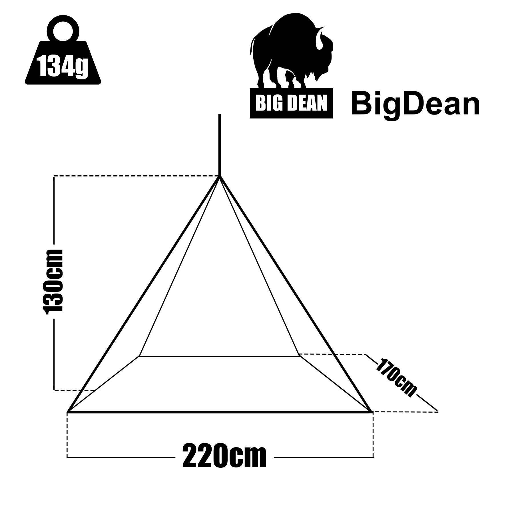 BigDean Moskitonetz Moskitonetz für unterwegs & zu Hause (Packung, 1 St., Insektennetz), Effektiver Insektenschutz, XL Betten Insektennetz – Bild 5 von 5