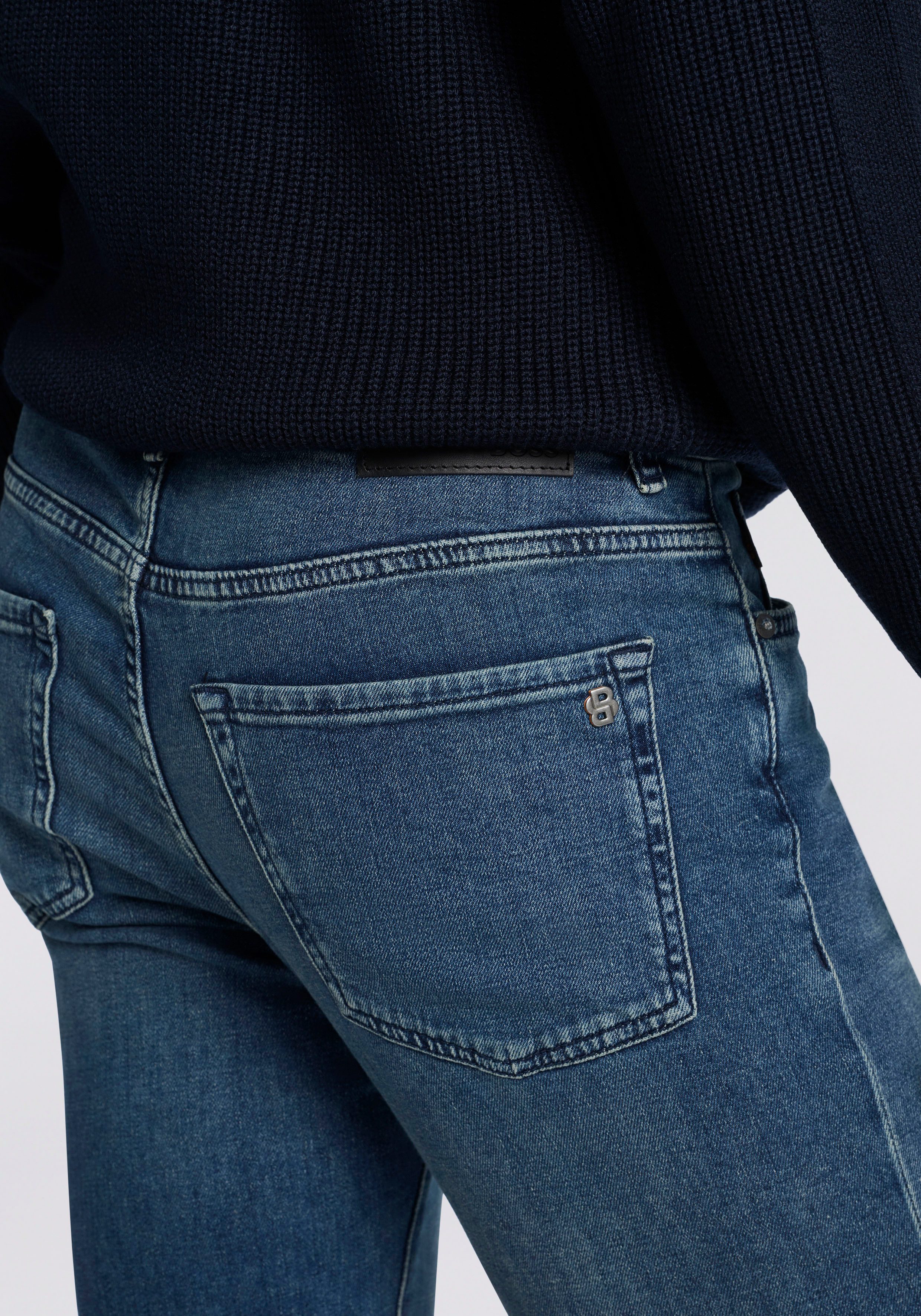 BOSS ORANGE Tapered-fit-Jeans Onyx Comfor Fit Denim Regular Tapered Fit, Stretch-Denim, Mittlere Bundhöhe