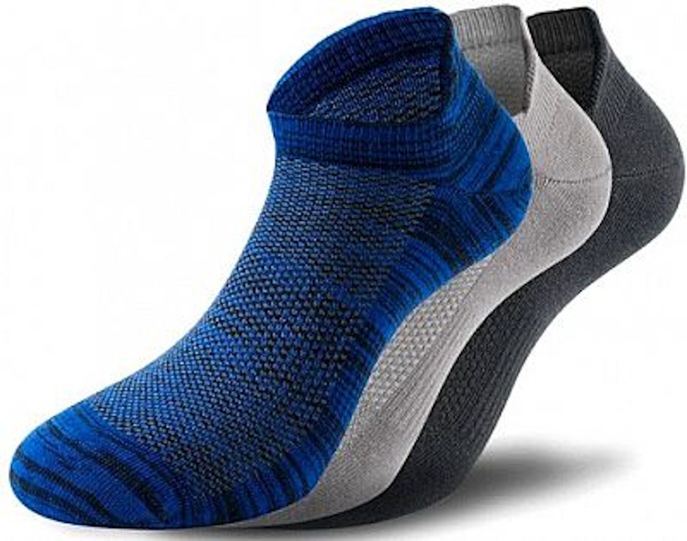 Lenz Socken Performance Sneaker Tech Socken Marine - Grau - Schwarz