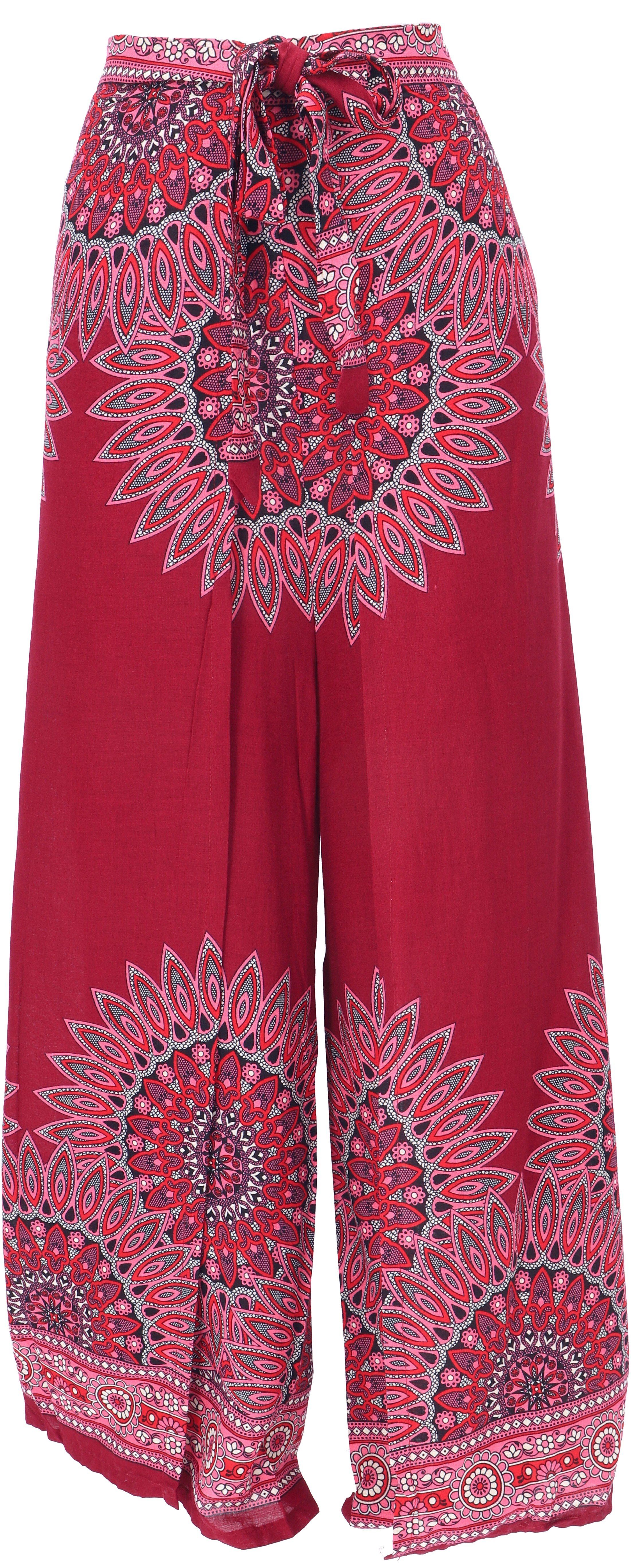Relaxhose Palazzohose, langer Boho Hosenrock, Wickelhose,..