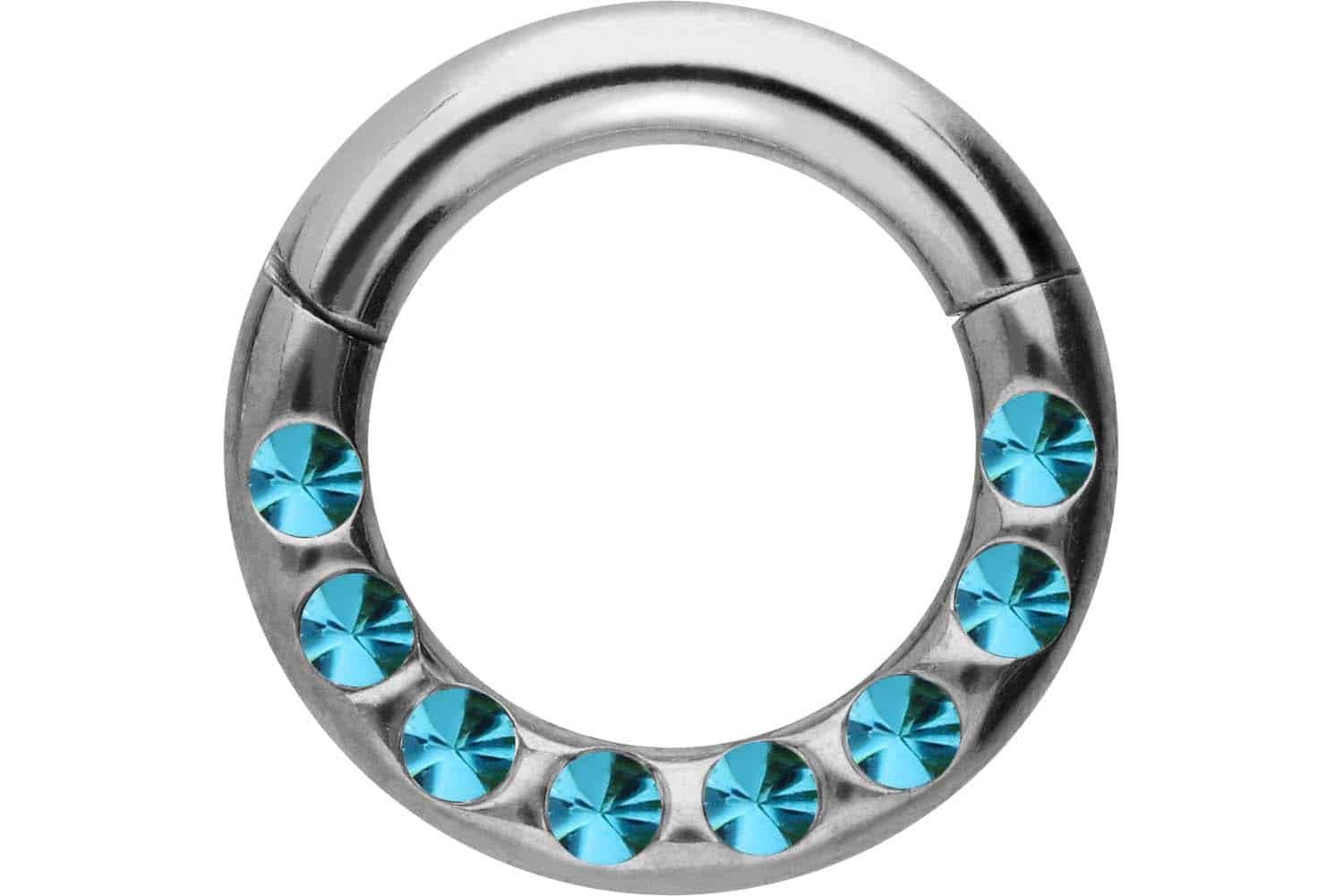 PIERCINGLINE Nasenpiercing Chirurgenstahl Segmentring Clicker KRISTALLE günstig online kaufen