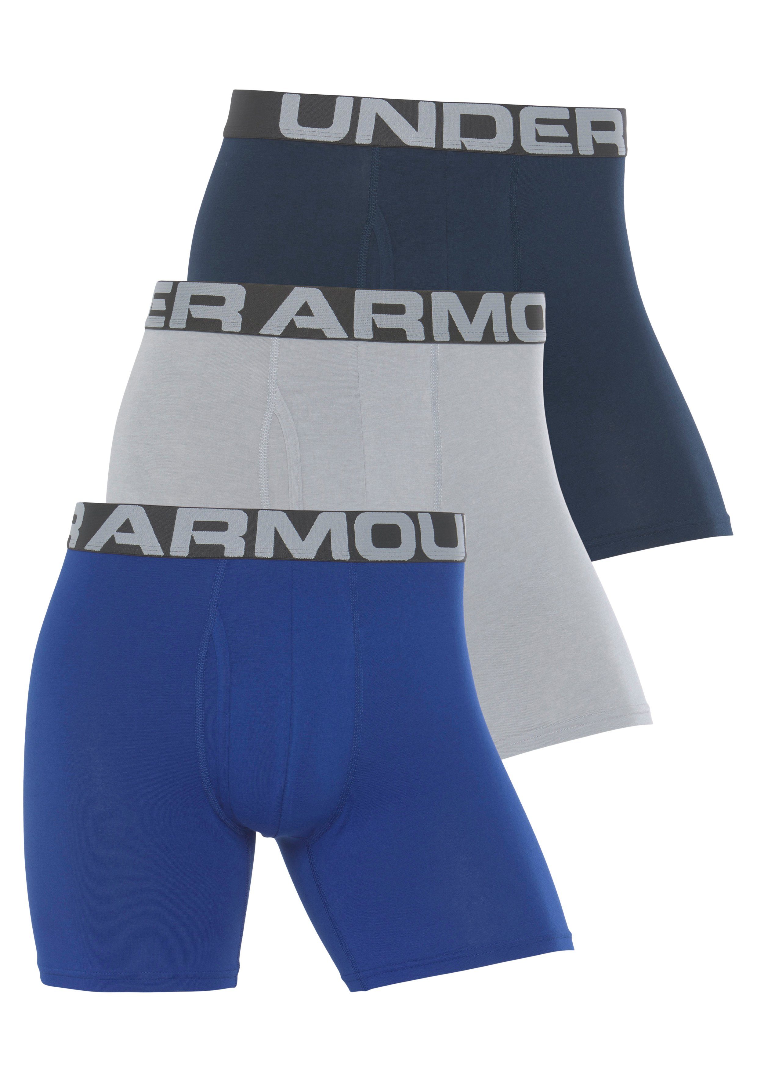 Under Armour® Boxershorts in CHARGED PACK (Packung, schwarz-blau-grau 3-St., 3er-Pack) COTTON 6 1