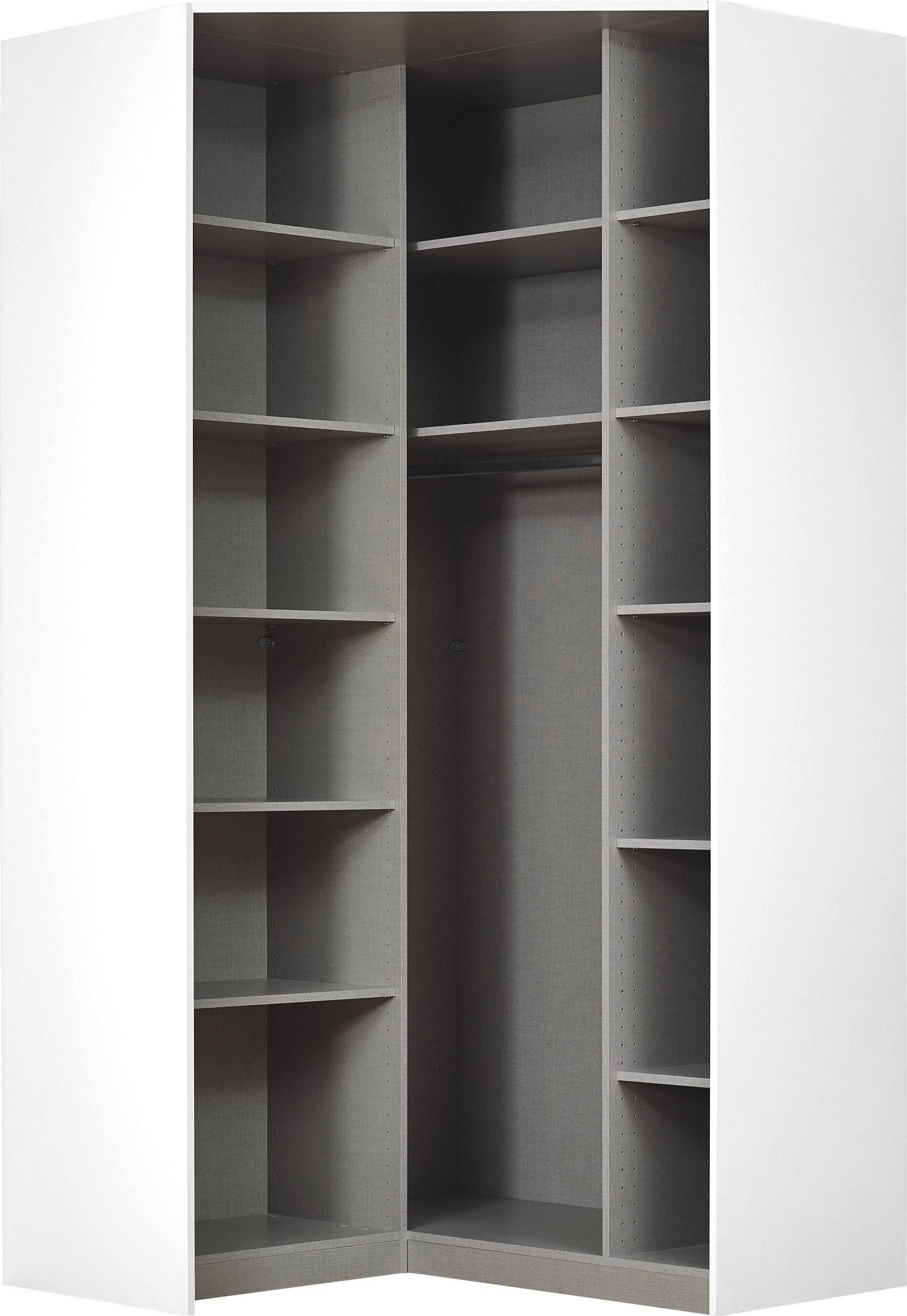 OTTO home Eckkleiderschrank Kleiderschrank Schrank Ankleidezimmer Schlafzimmer Garderobe AGORDO (in zwei Griff-Farben, Breite/Tiefe 117x117 cm, Höhen 210/229 cm – Bild 5 von 5