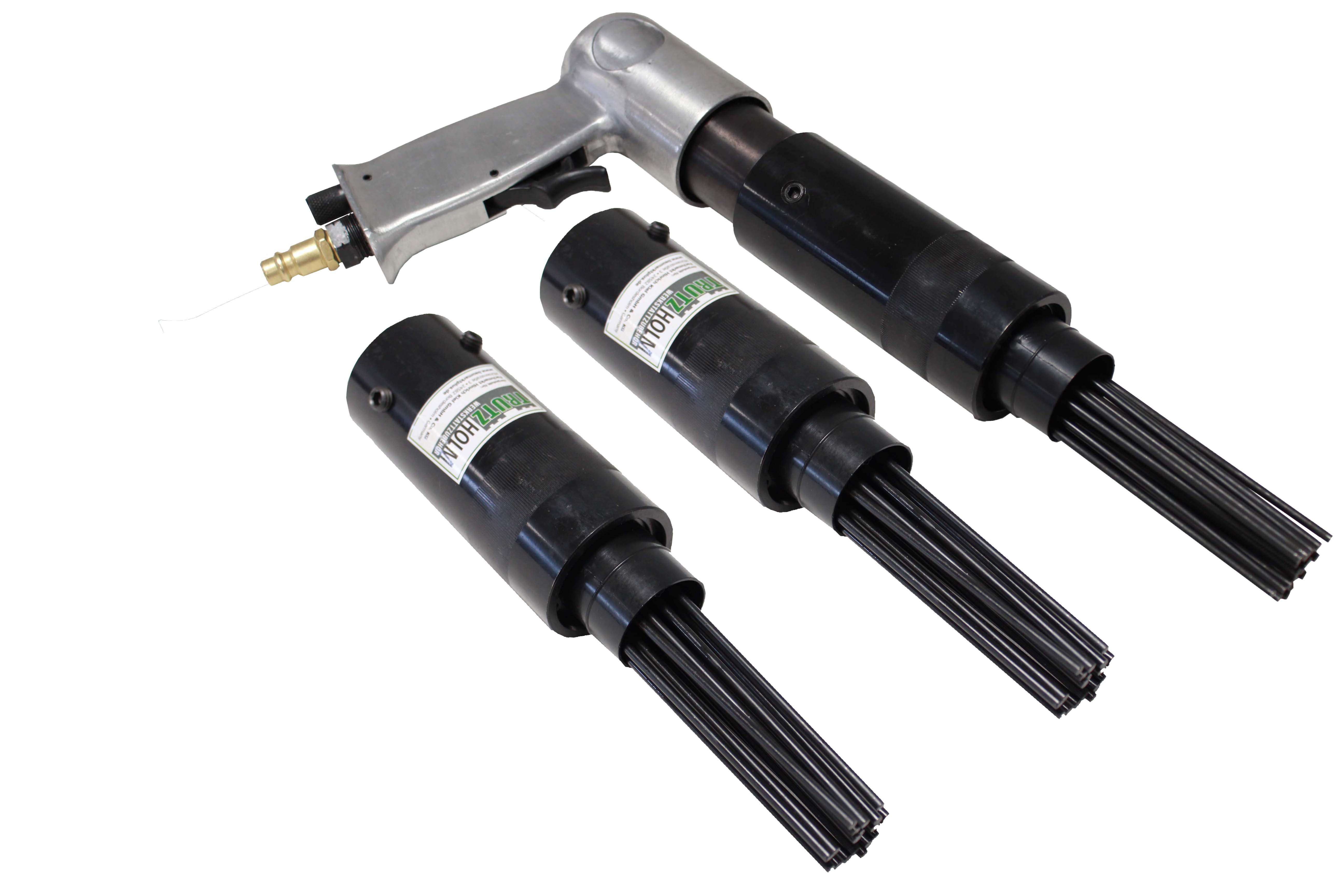 TRUTZHOLM Druckluft-Nagler Druckluft Nadelentroster + 2 x Ersatzkopf Rostentferner Nadelpistole, Produkt, 3-tlg., Druckluftkupplungen