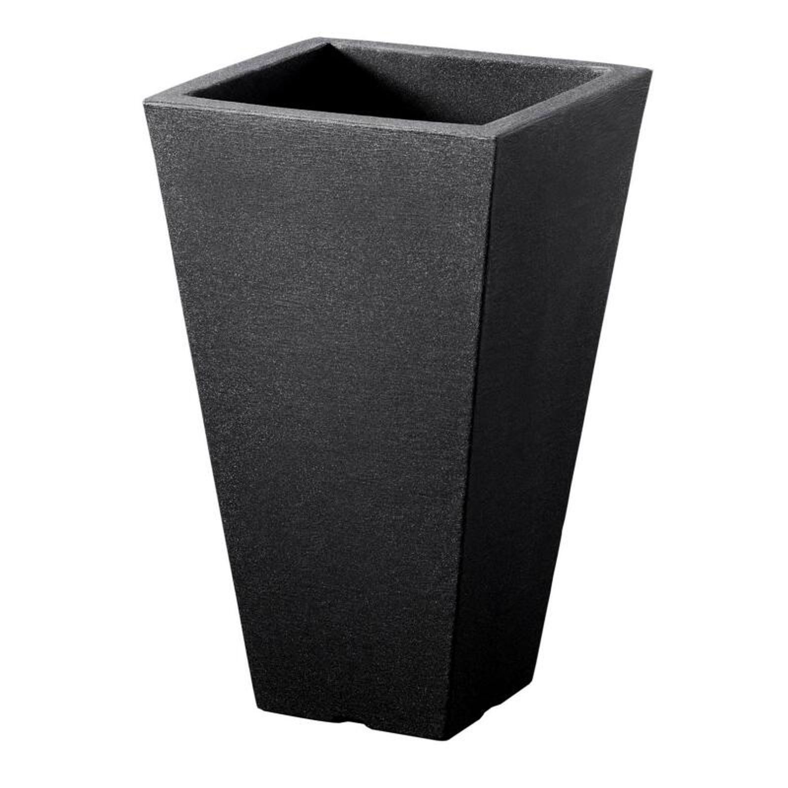 Jelenia Plast Pflanzkübel Pflanztopf Capri 27x27x H 45cm grau Übertopf