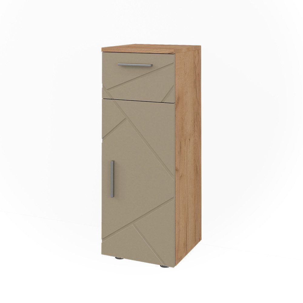 Vicco Midischrank Irma, Goldkraft Eiche/Beige, 30 x 81 cm (1-St)